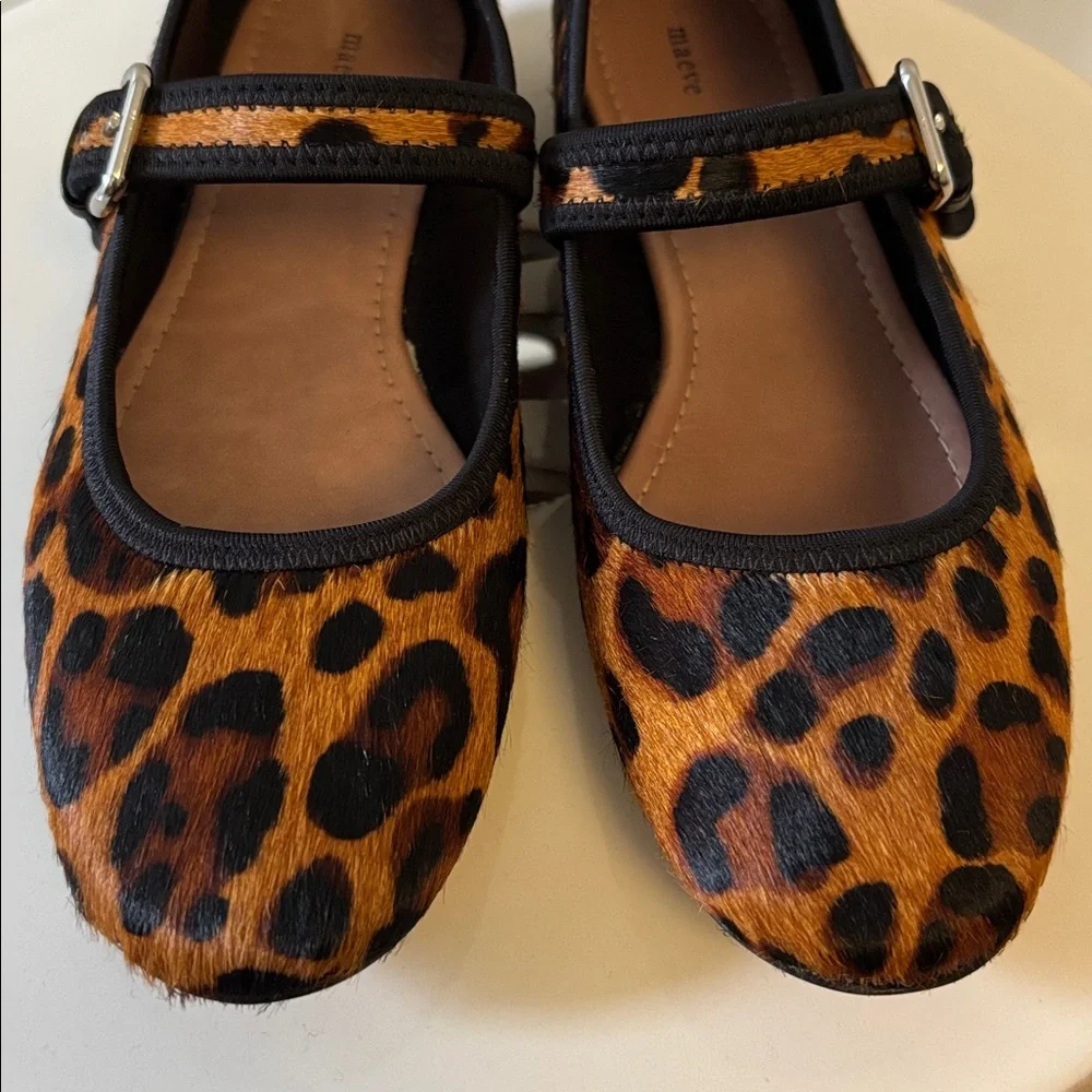 ANTHROPOLOGIE Maeve Calf Hair, Mary Jane Flats , Sz 38. - Picture 7 of 12